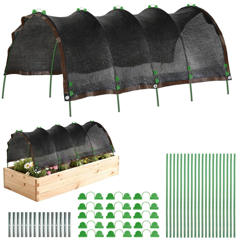 COZYDIG garden shade kit assembled for raised beds improves sun protection and airflow