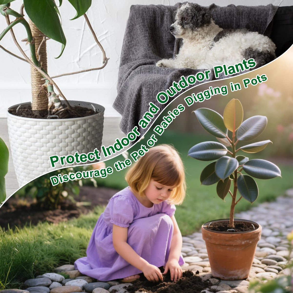 COZYDIG keeps floors cleaner by stopping soil spills from planters.