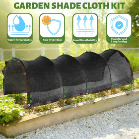 COZYDIG raised-bed shade use keeps crops cool while preserving airflow