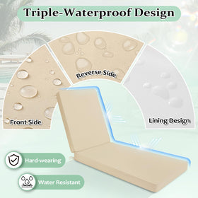 Cozyide back cushion 28x21x3 providing supportive outdoor lounging on a chair