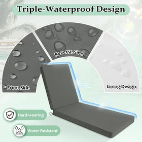 Cozyide seat cushion 44x21x3 provides plush all-day poolside comfort