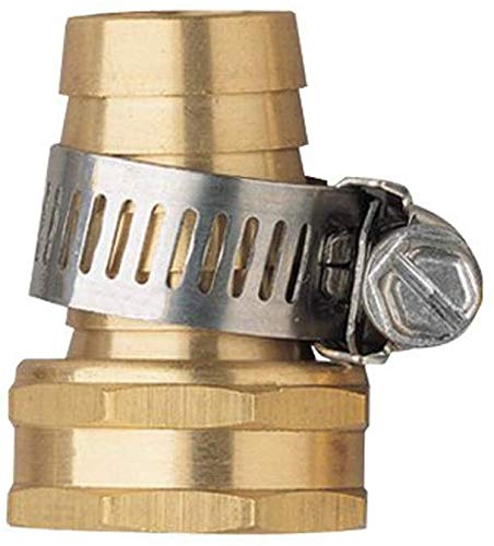 Cozyou 2-pack brass hose repair connectors with stainless clamp for secure leaks, easy garden hose repair