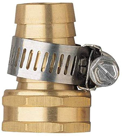 Cozyou 2-pack brass hose repair connectors with stainless clamp for secure leaks, easy garden hose repair