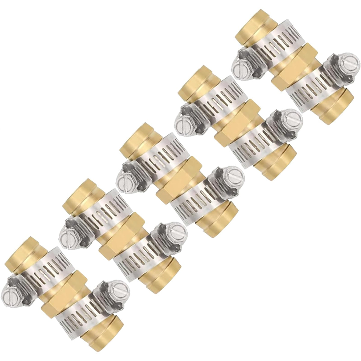 Cozyou brass hose repair connector for 5/8 inch hoses, quick sealing and durable repair.