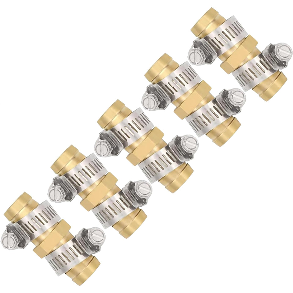 Cozyou brass hose repair connector for 5/8 inch hoses, quick sealing and durable repair.