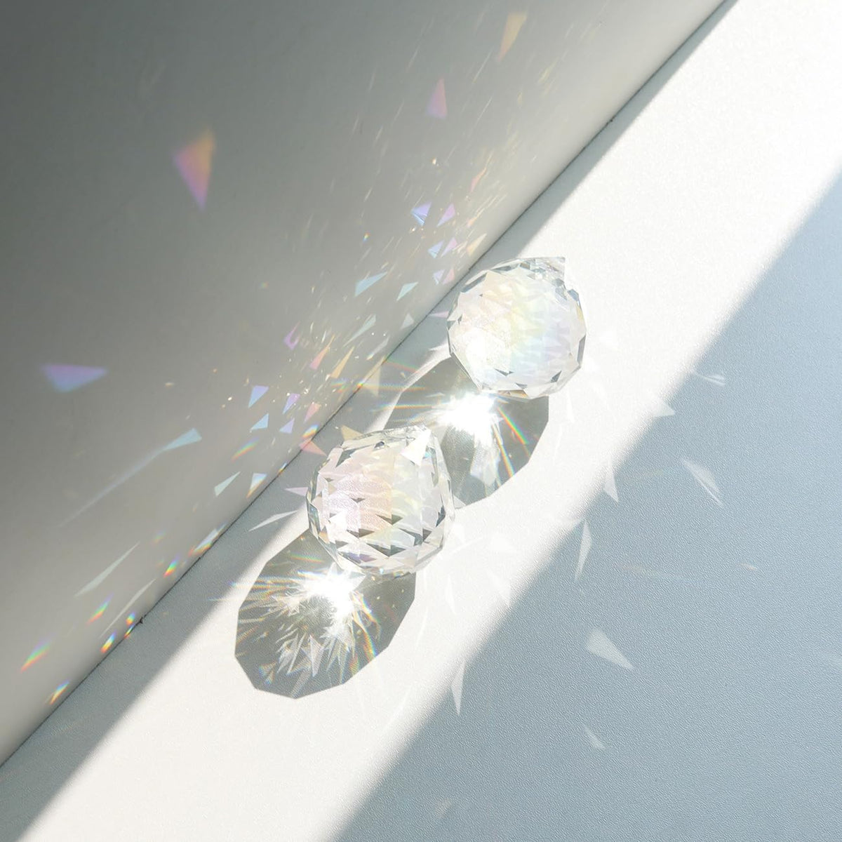 cozyou glossy clear prism ball used as versatile home accents.