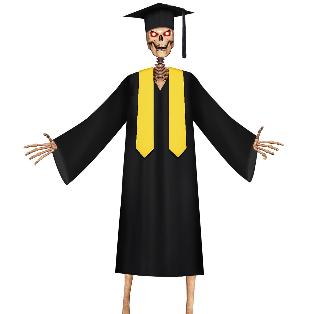 Cozypower 12ft skeleton graduation gown enhances outdoor display for graduation decor