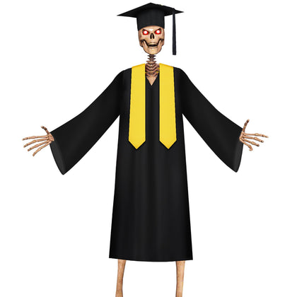 Cozypower 12ft skeleton graduation gown enhances outdoor display for graduation decor