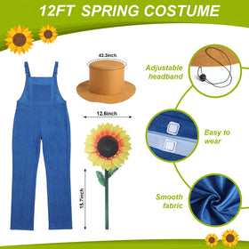 Cozypower skeleton scarecrow coat adds classic whimsy to yard decor.
