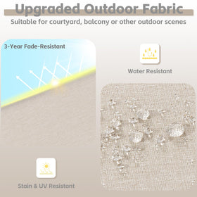 COZYVIDA fade-resistant fabric stays vibrant under strong sun exposure