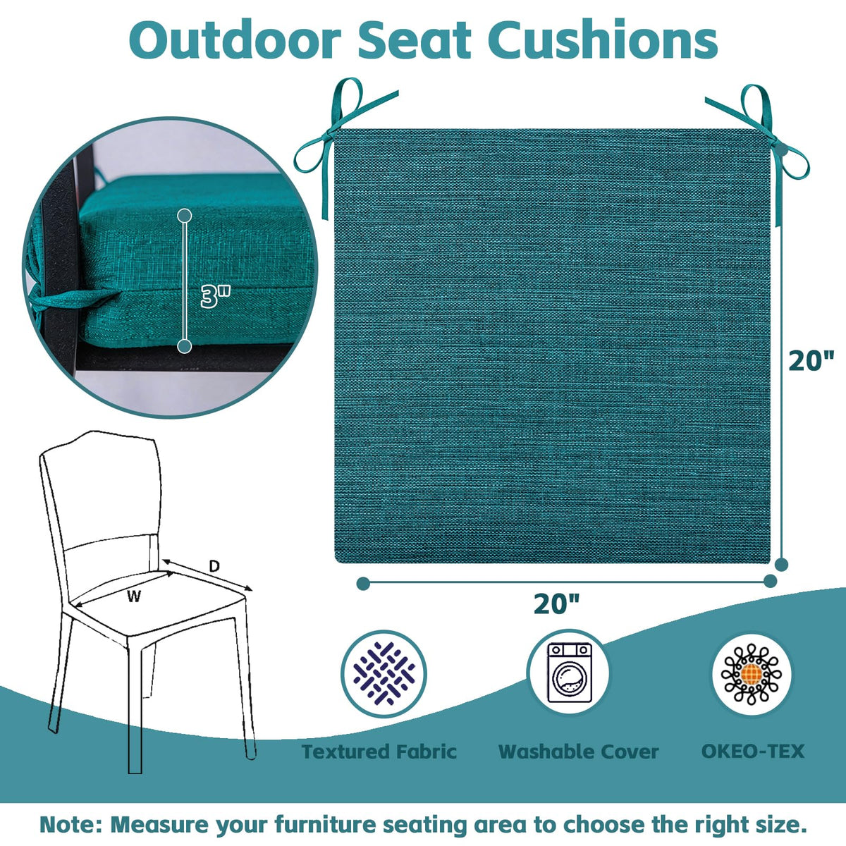 COZYVIDA malachite fabric close-up shows durable weave for outdoor use.