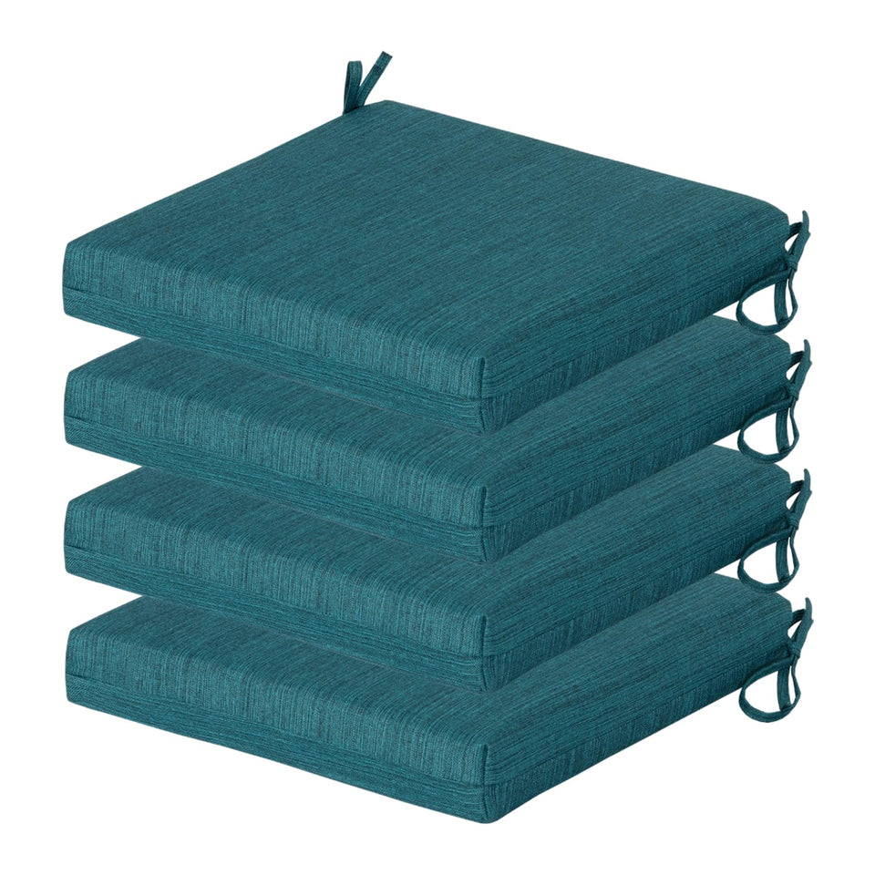 COZYVIDA malachite outdoor chair cushions—4-piece 20x20 set for comfortable dining.