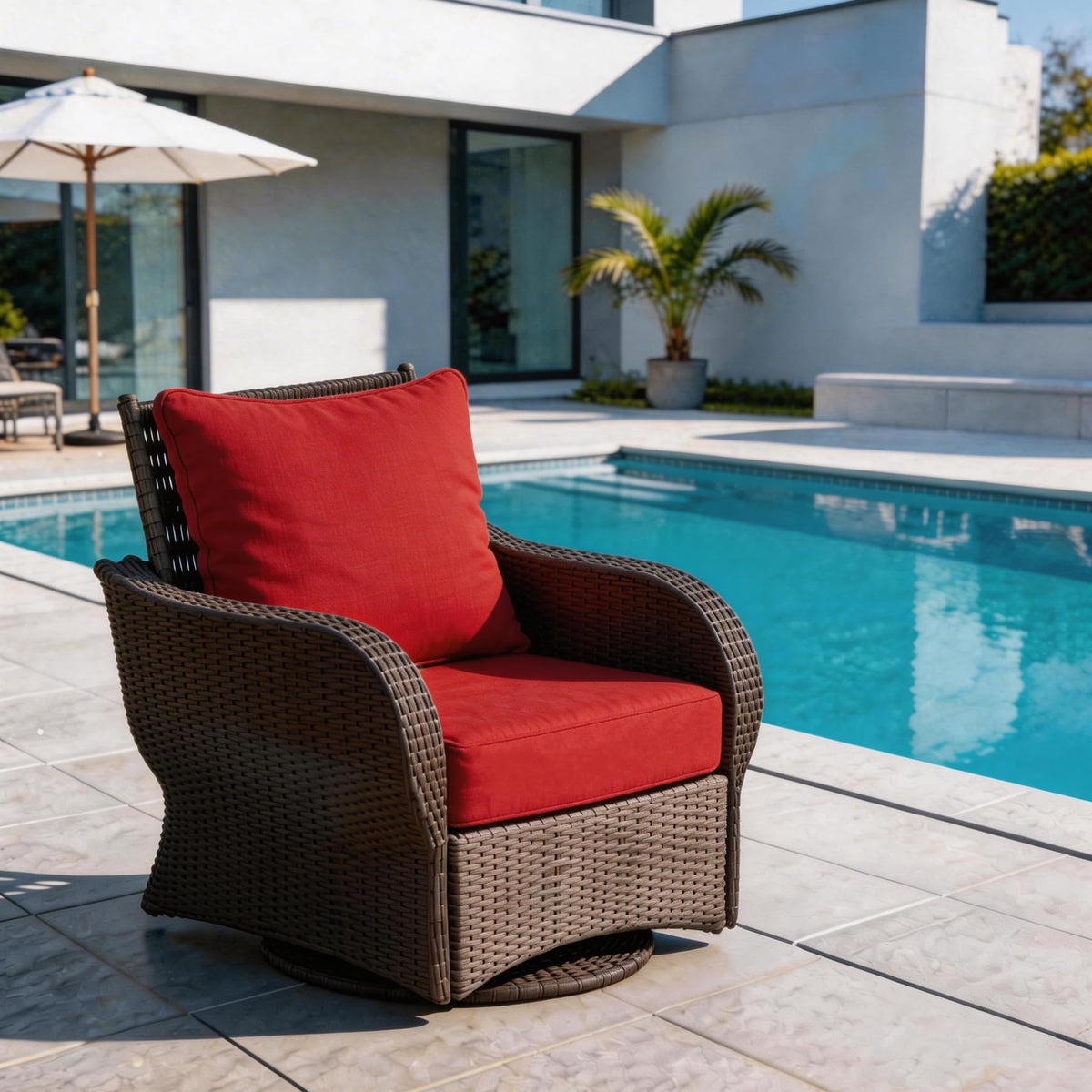 COZYVIDA back view chili emphasizes supportive cushions for outdoor seating.
