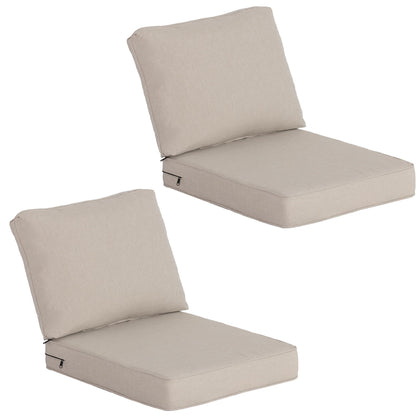 COZYVIDA outdoor deep-seat cushions front view for lounge chairs.