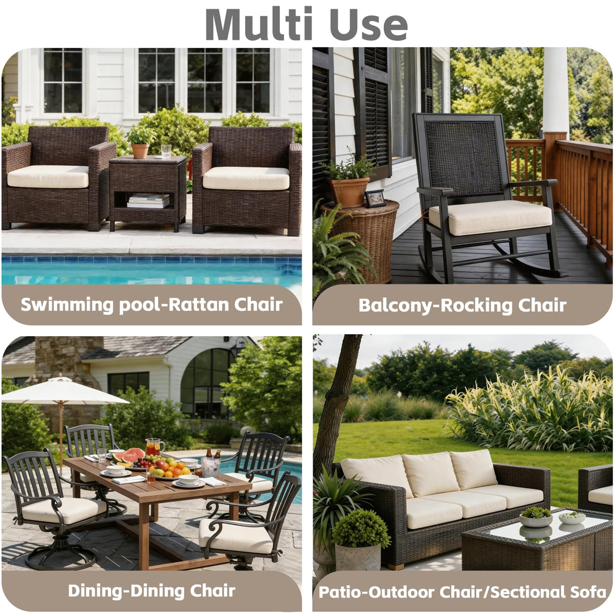 COZYVIDA eco-friendly fabric blend supports sustainable outdoor lounging