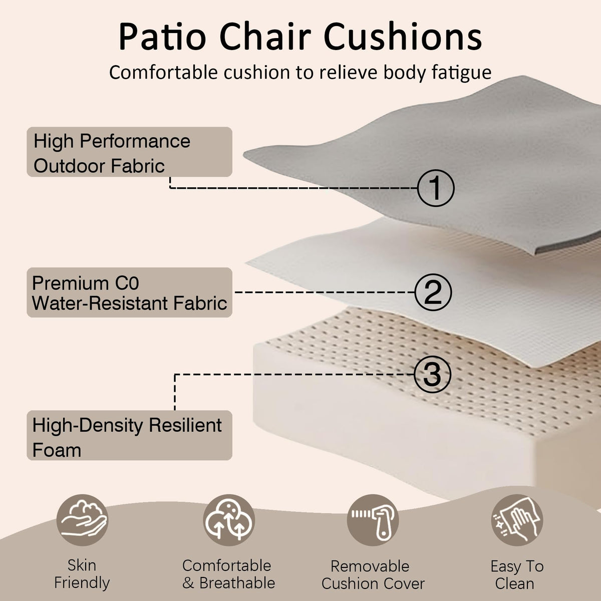 COZYVIDA removable covers simplify cleanup and maintenance.