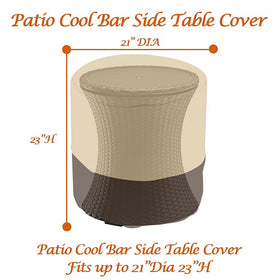Cozzka 21-inch round cover fits small outdoor tables snugly