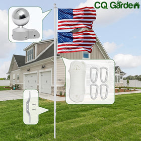 CQ Garden 3.5 inch flag pole topper adds elegant, rust-resistant decoration.