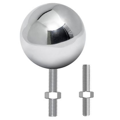 CQ Garden flag pole topper 4-inch silver adds bold outdoor display with a premium finish