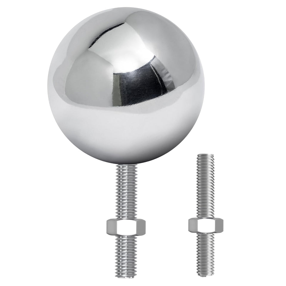 CQ Garden flag pole topper 4-inch silver adds bold outdoor display with a premium finish