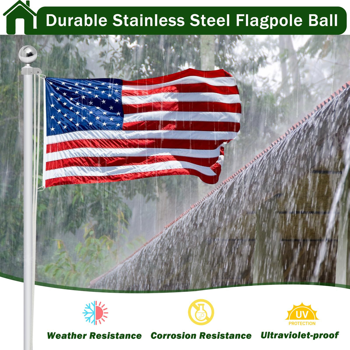 CQ Garden stainless steel construction withstands sun and rain for year-round use