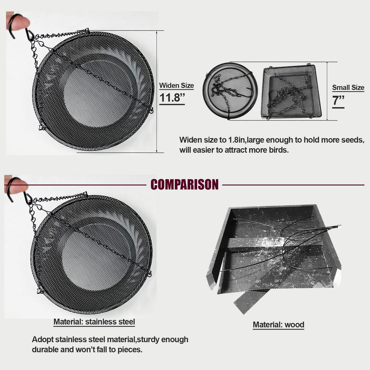 CQAIRIOU powder-coated finish protects against rust in the garden