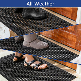 Crablux 2-pack anti-slip mats ideal for garages, patios, entryways.