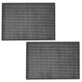 Crablux anti-fatigue outdoor mat with drainage holes for drier floors.