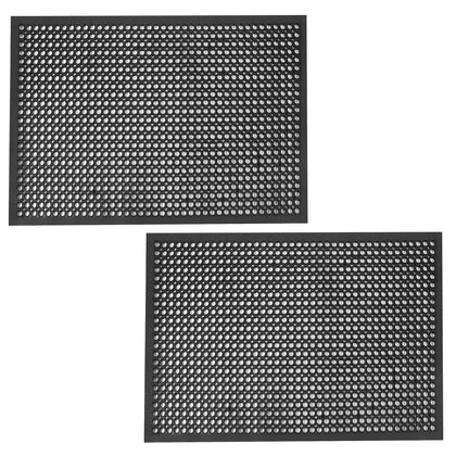 Crablux anti-fatigue outdoor mat with drainage holes for drier floors.