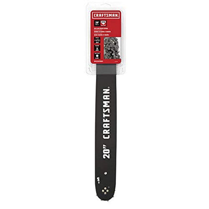 Craftsman 20-inch bar and chain set for upgraded cutting performance.