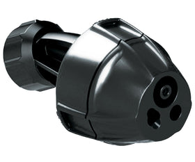 CRAFTSMAN 3-in-1 nozzle showing stream, cone, and fan spray patterns for versatility