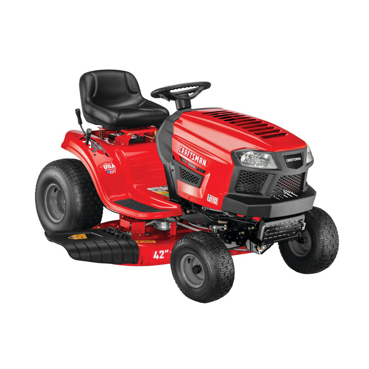 CRAFTSMAN 42-inch deck in action delivering clean lawn cuts.