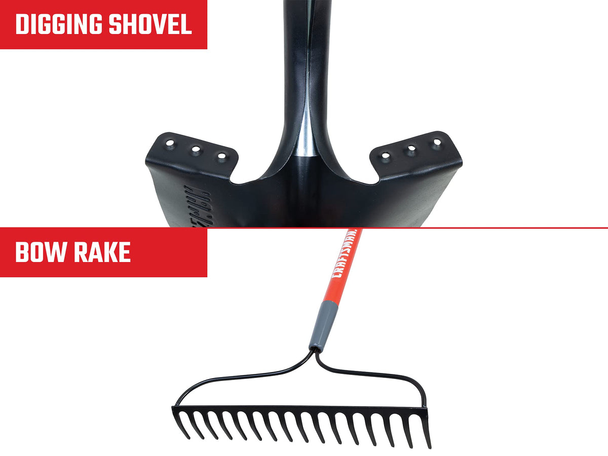 Craftsman digging shovel with fiberglass handle for comfort and control