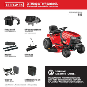 CRAFTSMAN heavy-duty wheels improve stability on uneven terrain.