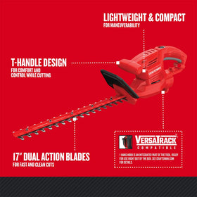CRAFTSMAN hedge trimmer corded power on for reliable operation