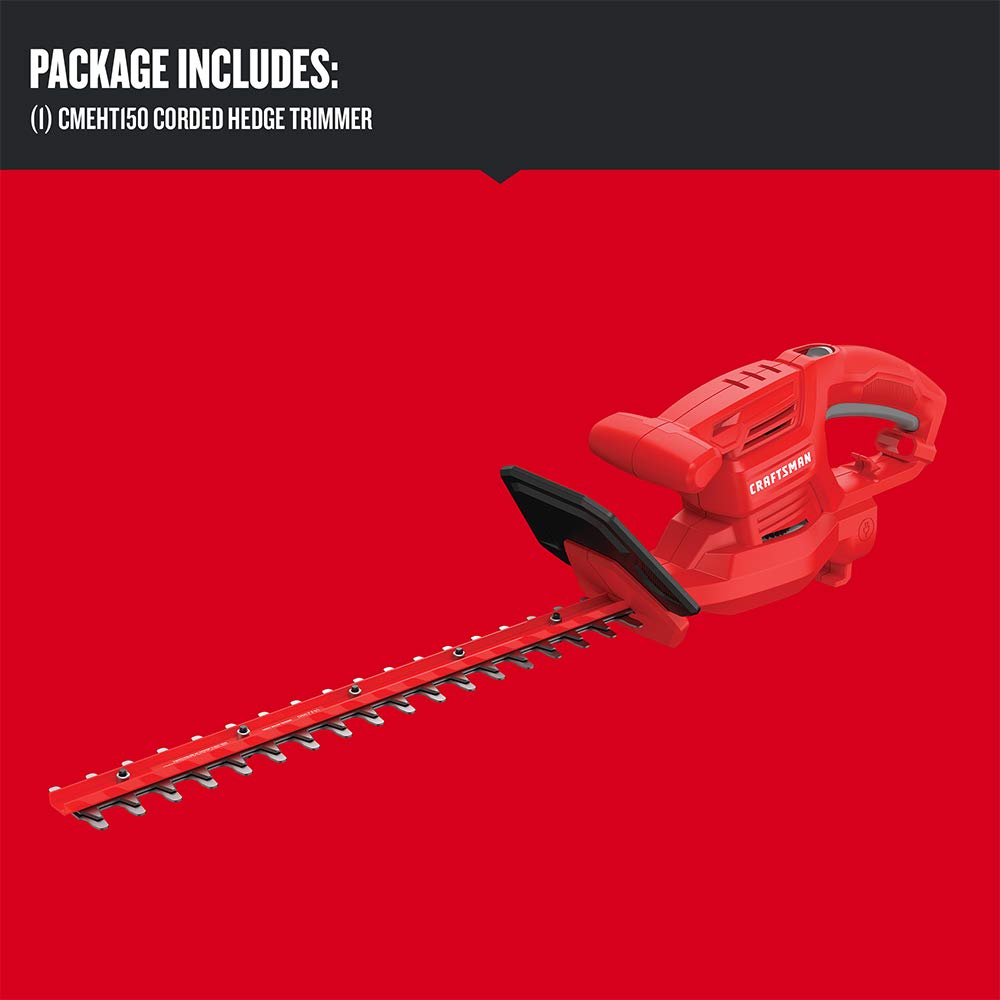CRAFTSMAN hedge trimmer ergonomic T-handle offers comfortable control during edging