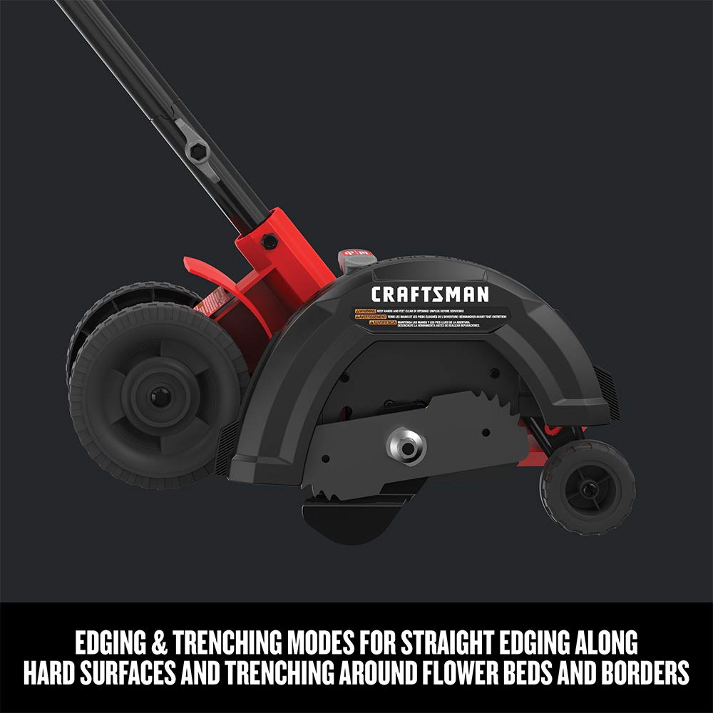 CRAFTSMAN 3-depth settings enable detailed edging along borders
