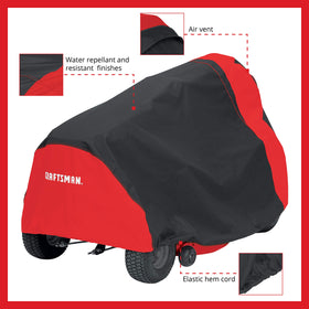 Craftsman riding mower cover medium, close-up on durable stitching