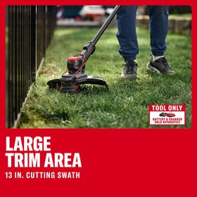 Craftsman V20 13-inch cutting swath covers more ground quickly
