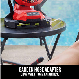 CRAFTSMAN V20 misting fan mist setting delivers cooling mist in hot weather