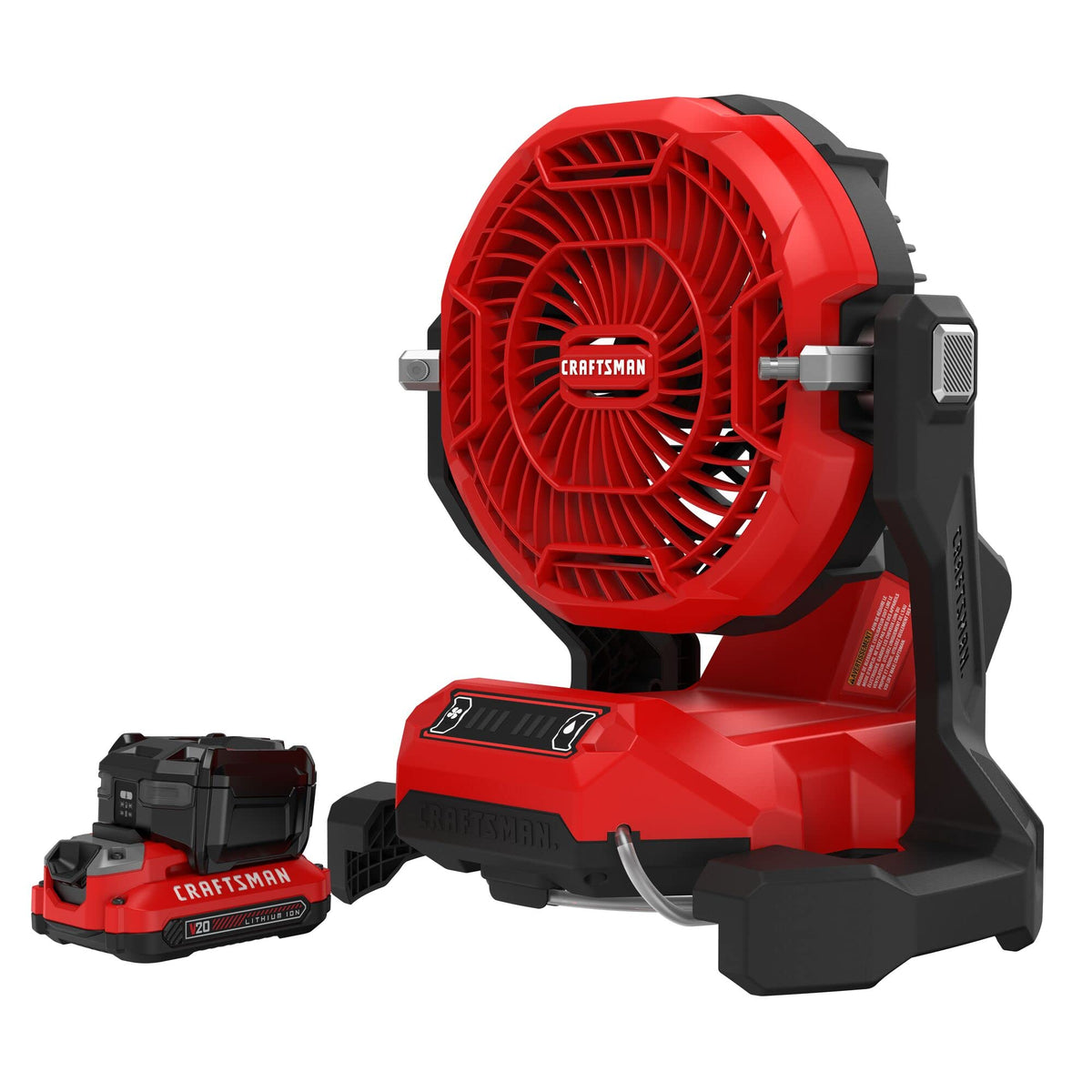 CRAFTSMAN V20 misting fan with pivot head for precise mist and airflow control