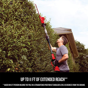 CRAFTSMAN V20 pole hedge trimmer padded grip reduces fatigue during trimming