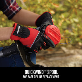 CRAFTSMAN V20 weedwacker bump feed enables quick line advancement
