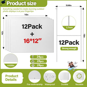 CraftyDream iron stake 12in supports stable outdoor yard displays.