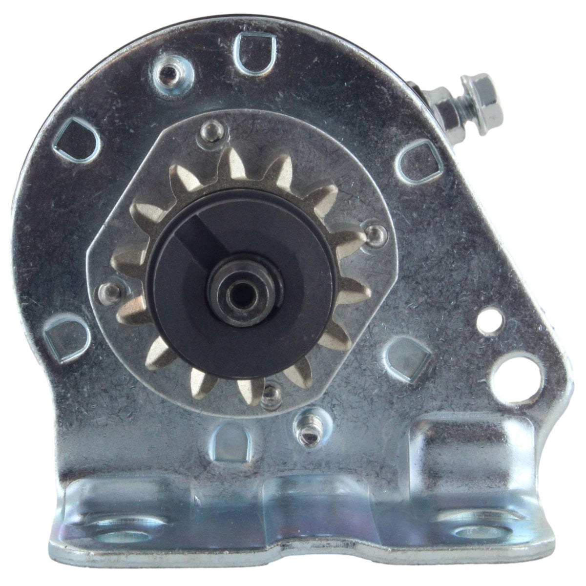 CRANK N CHARGE heavy-duty starter installed demonstrates quick ignition on a lawn tractor.