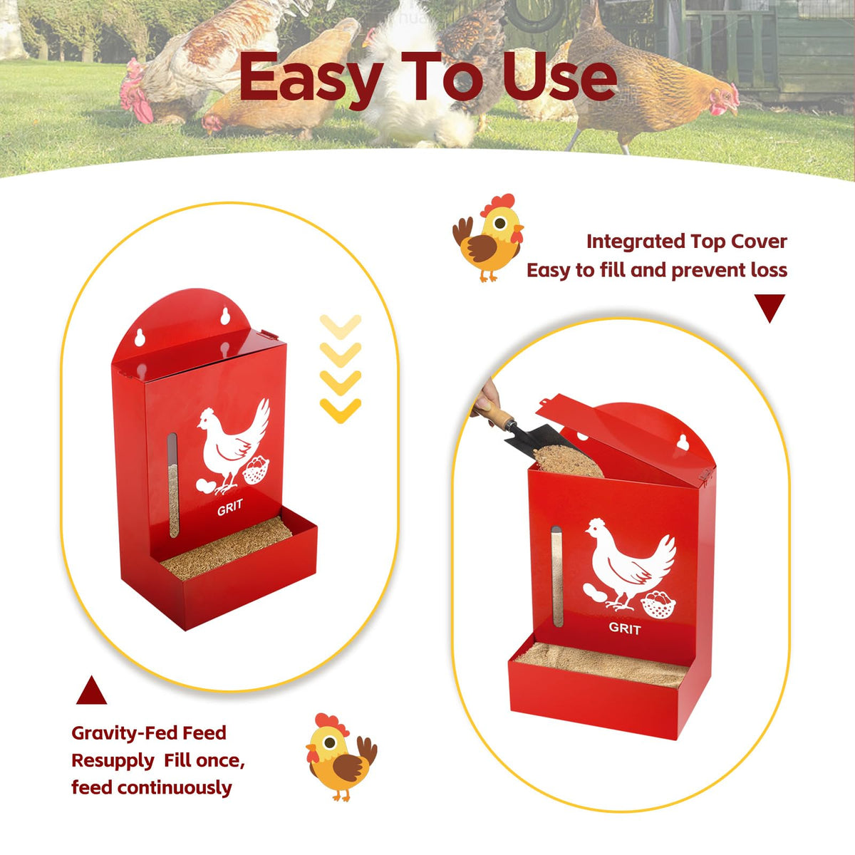 Crazydeer all-weather metal feeder resists rust outdoors.