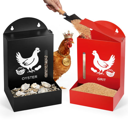 Crazydeer chicken feeder viewing slot shows feed level for easy topping.