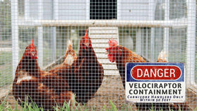 CrazySign Aluminum Warning Sign Velociraptor for durable indoor or outdoor display.