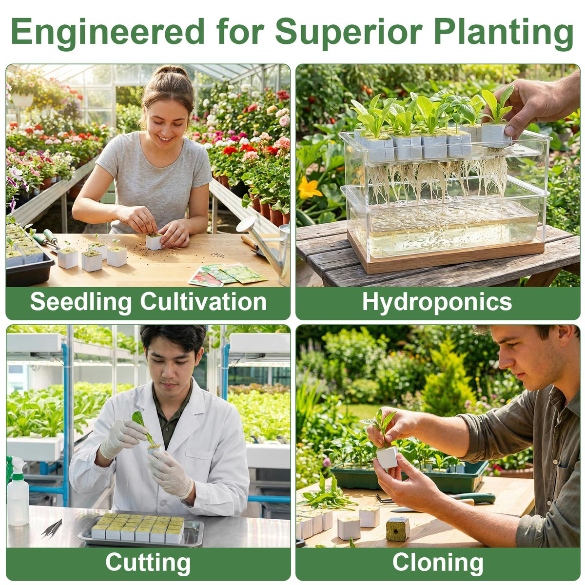 CrazyTerra 1.5-inch rockwool cubes simplify transplanting with minimal root disturbance
