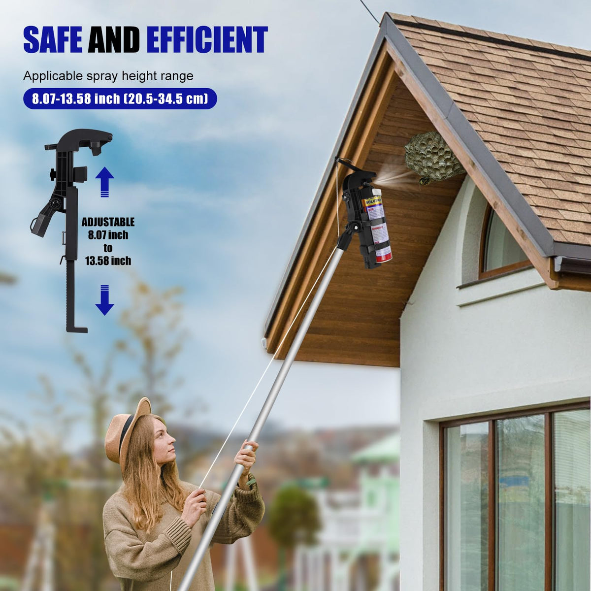 Creative.C adjustable-angle sprayer closeup highlights ergonomic trigger for comfortable use.